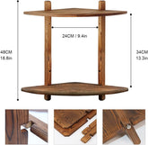 Floating Corner Shelf, Wood Bookshelf Floating Wall Mounted, Small Corner Shelve