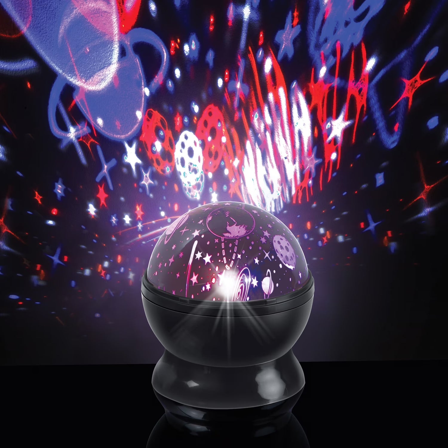 Cosmo LED Projector, Multicolor Rotating Lights, Usb/Battery Powered